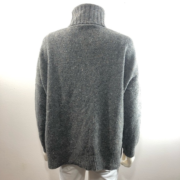 VINCE Mélange Marled Turtleneck Heather Sweater - Picture 6 of 8
